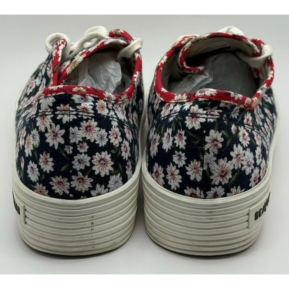 SeaVees Monterey Daisy Patchwork Women Sz 7.5‎ Platform Cottage Core Boho
